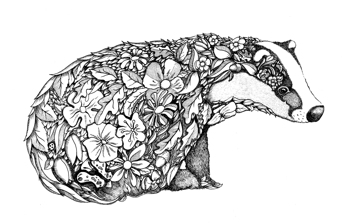 Floral Badger