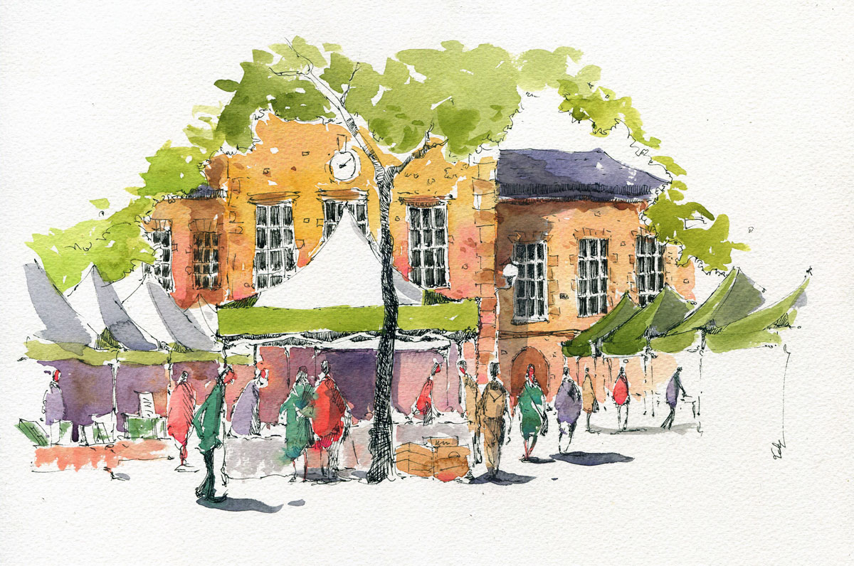 Wells Farmers Market line & wash