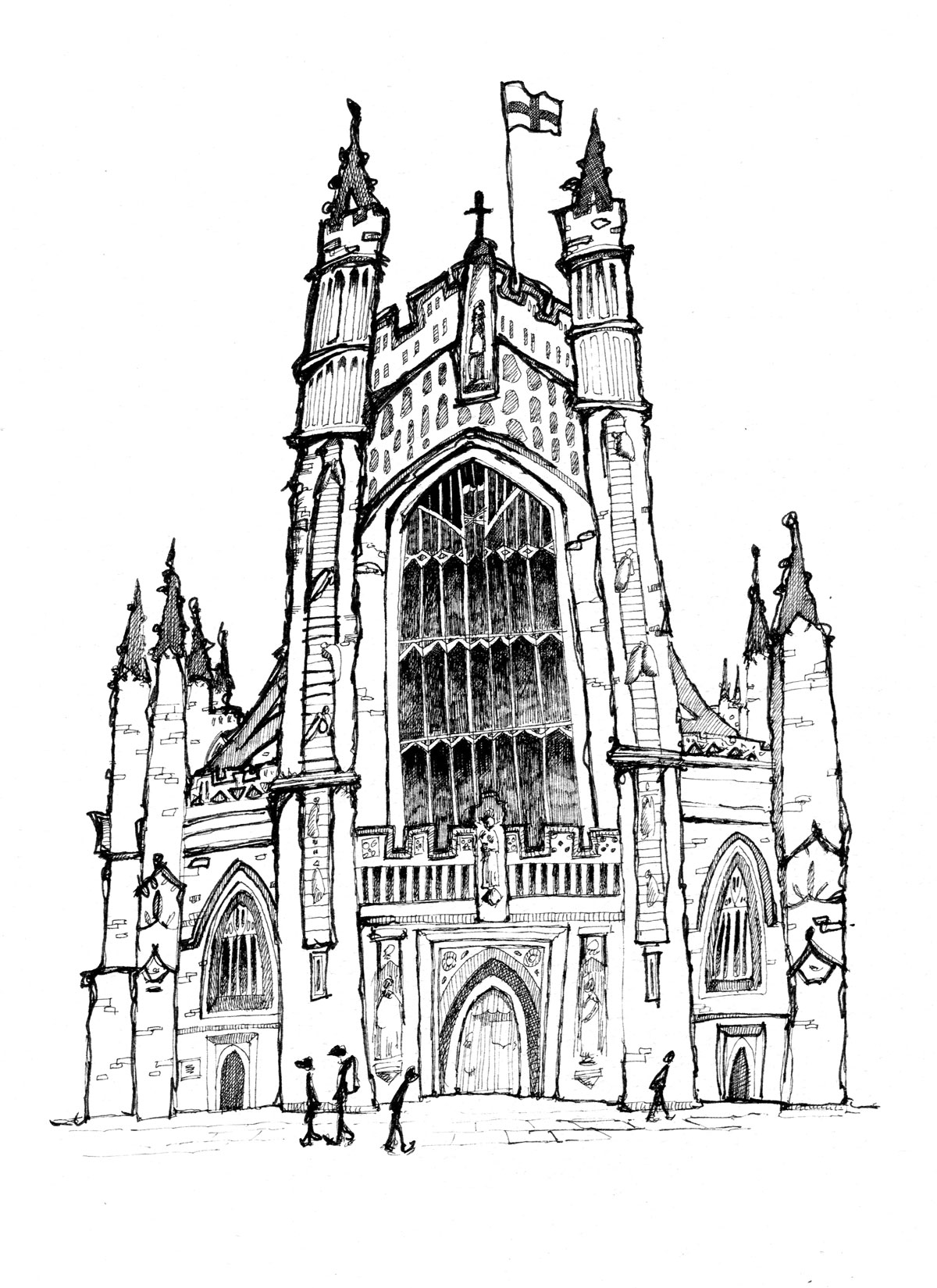 Bath Abbey Illustration